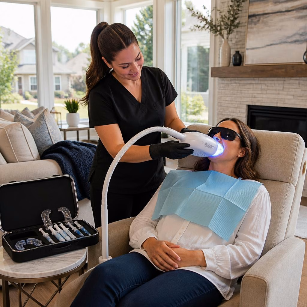 Mobile Teeth Whitening in Humble, TX: How VSMILE’s In‑Home Visits Work