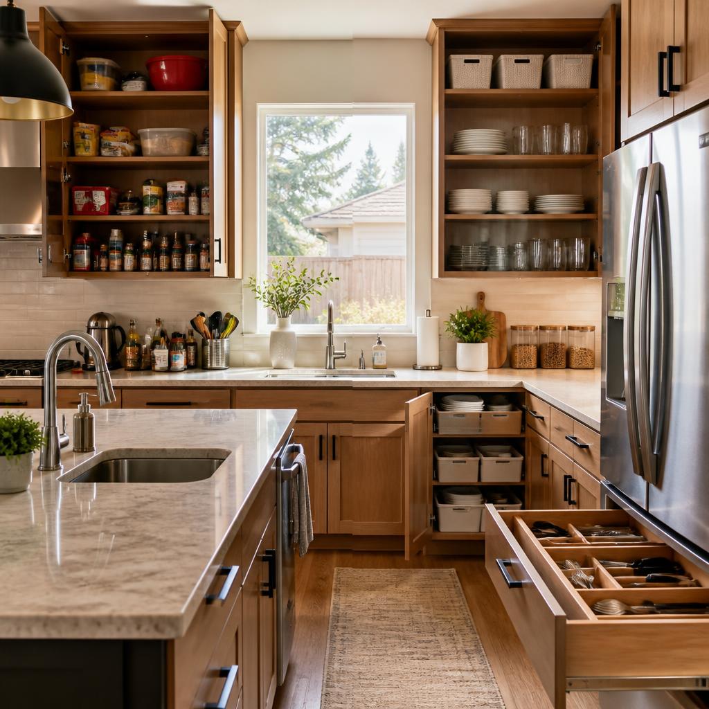 Kitchen Organization Makeovers in Houston: From Overwhelmed Counters to a Peaceful Cooking Space