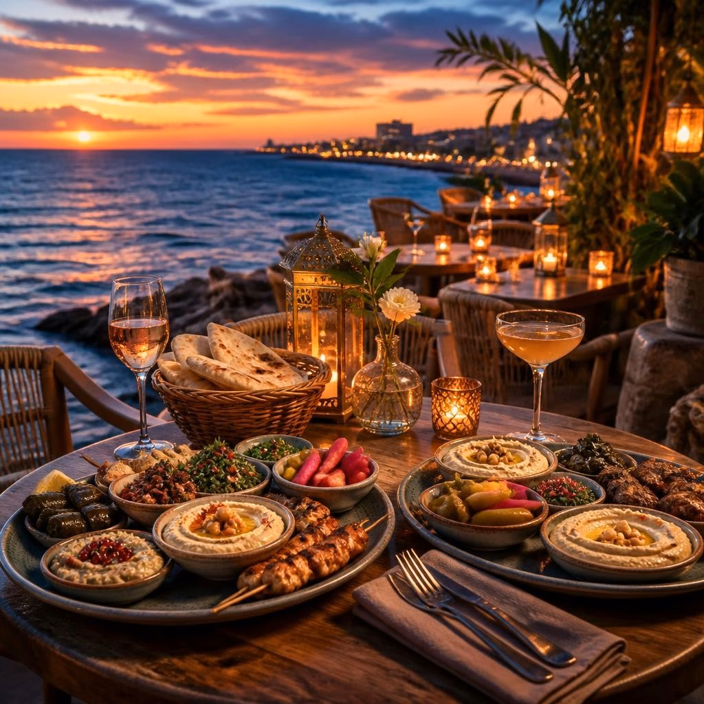 Romantic Dinner with Sea Views in Torrevieja: Plan a Lebanese Tapas Night for Two at Tapas De Beirut