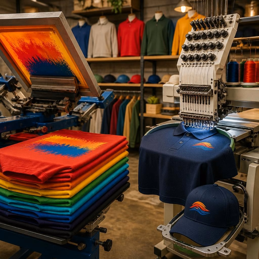 Screen Printing vs. Embroidery: Which Is Best for Your STL Business or Team?